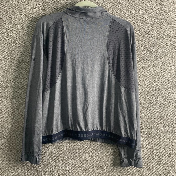 Under Armour Womens Jacket Size Large Gray Fitness Workout Track HeatGear‎ - Picture 6 of 11